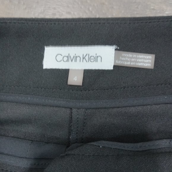 CALVIN KLEIN Women's Black Slim Stretch Cortelle Semi Formal Pants Size 4 - Picture 2 of 3